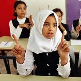 Kinder im Gazastreifen lernen Gebärdensprache